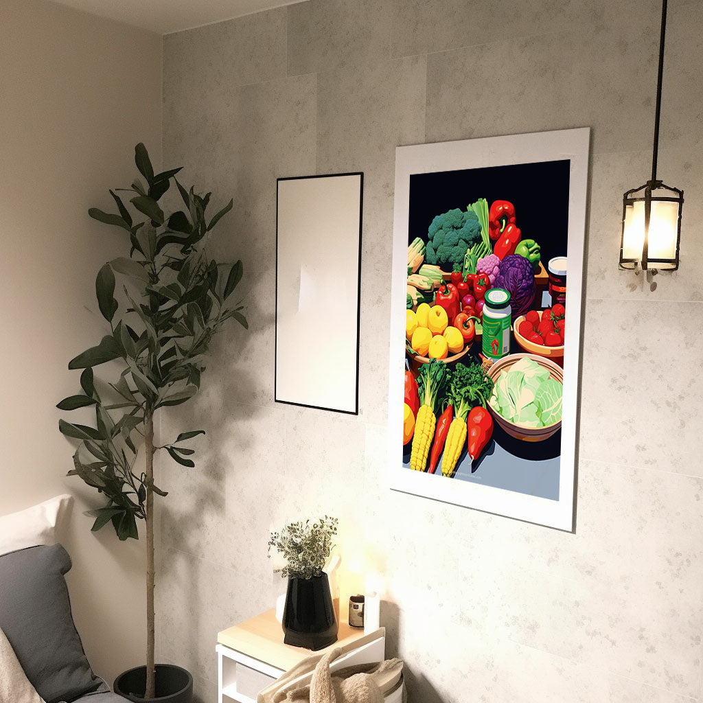 レストランのアートポスター廊下配置イメージ