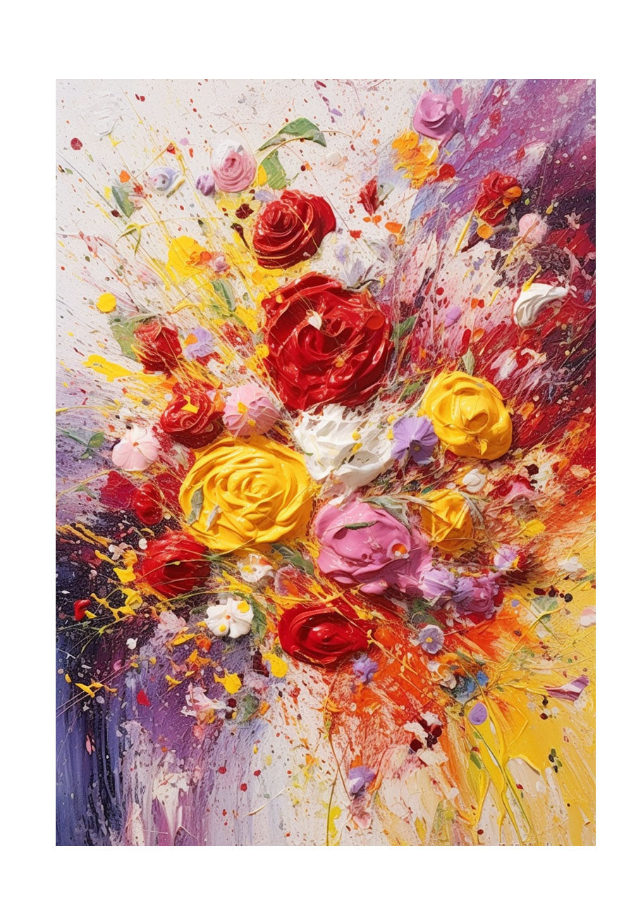 薔薇のアートポスター原画のみ