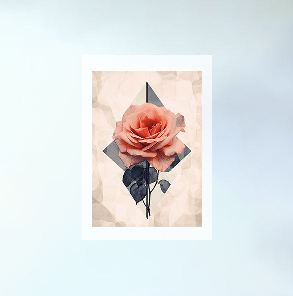 薔薇のアートポスター原画のみ設置イメージ