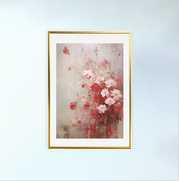 薔薇のアートポスター金フレームあり