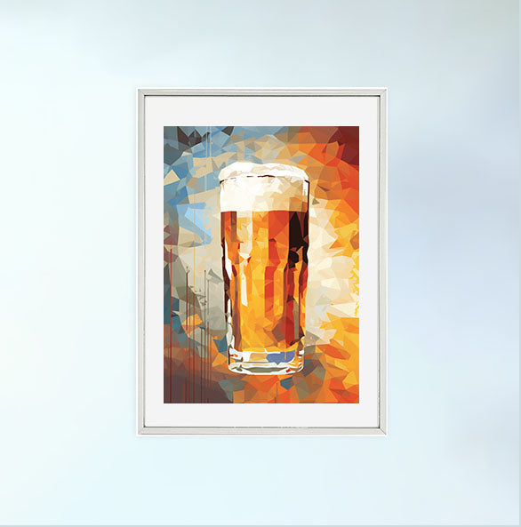 酒のアートポスター銀フレームあり