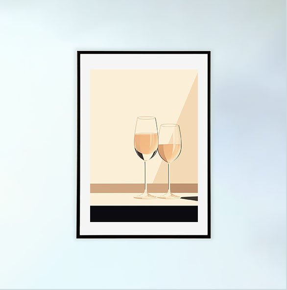 酒のアートポスター黒フレームあり
