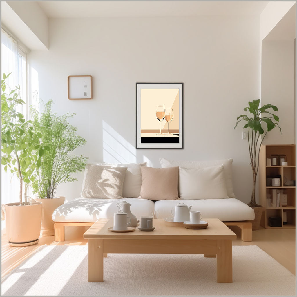 酒のアートポスターリビング配置イメージ