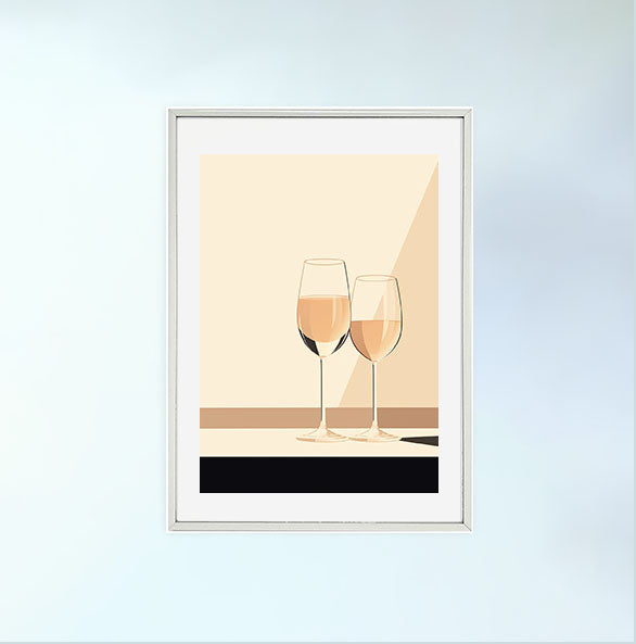 酒のアートポスター銀フレームあり
