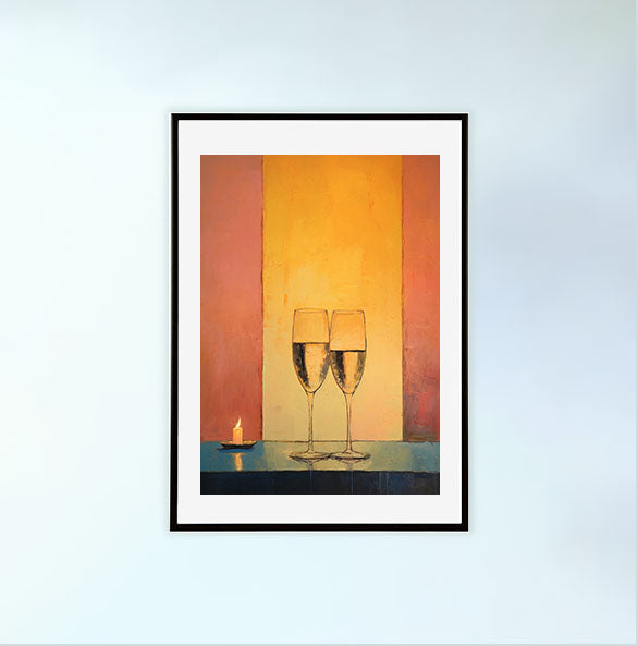 酒のアートポスター黒フレームあり