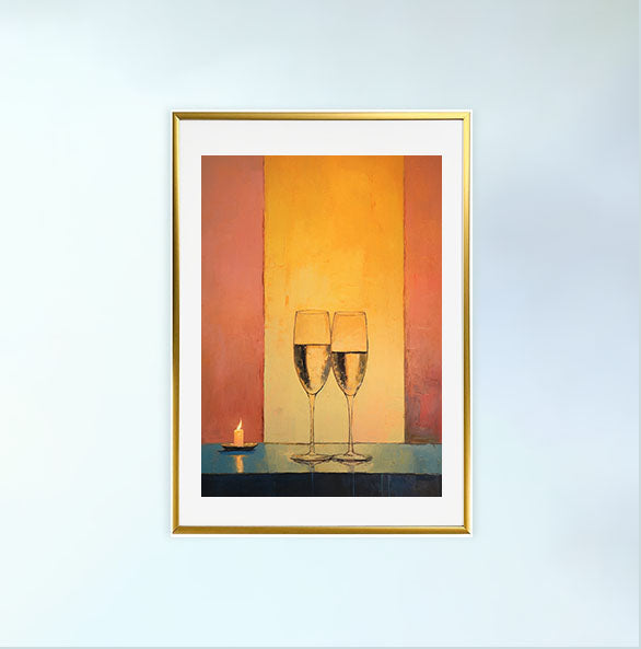 酒のアートポスター金フレームあり