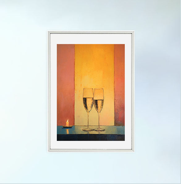 酒のアートポスター銀フレームあり