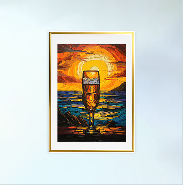 酒のアートポスター金フレームあり