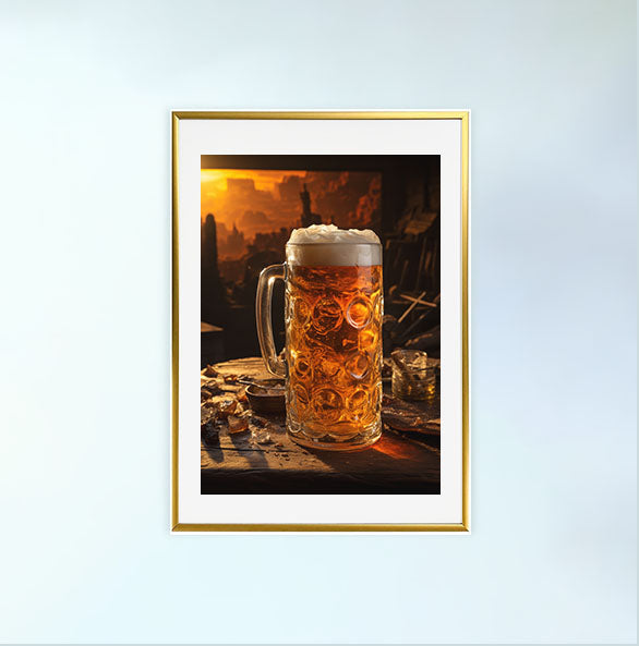 酒のアートポスター金フレームあり