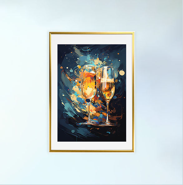 酒のアートポスター金フレームあり