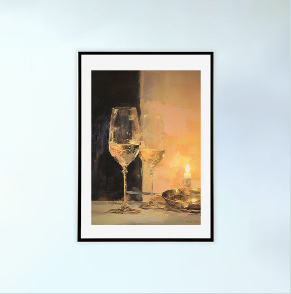 酒のアートポスター黒フレームあり