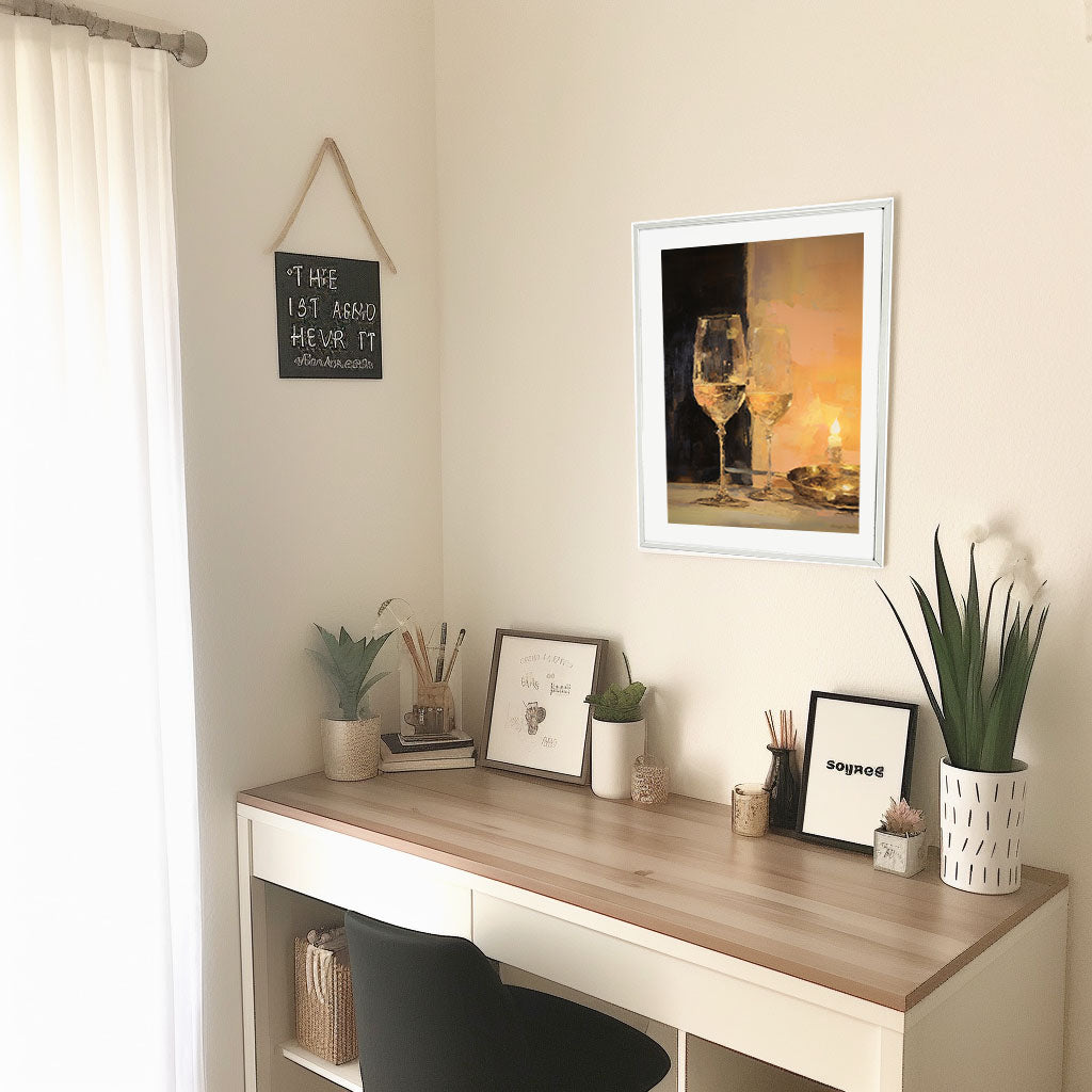 酒のアートポスター机配置イメージ