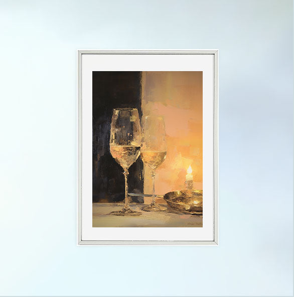 酒のアートポスター銀フレームあり