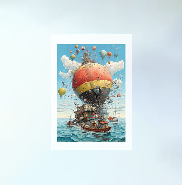 海のアートポスター原画のみ設置イメージ