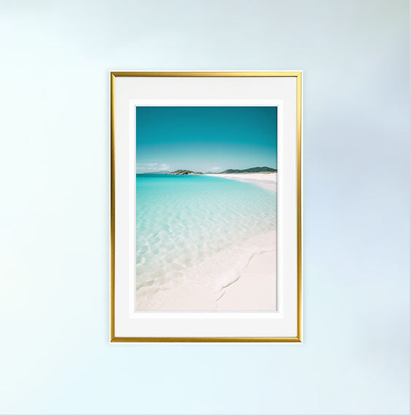 海のアートポスター金フレームあり