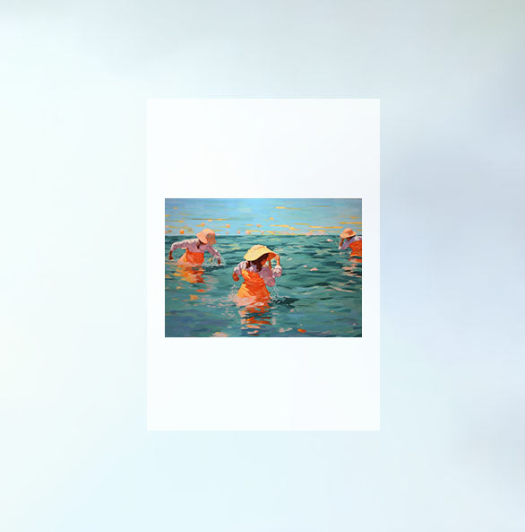 海のアートポスター原画のみ設置イメージ