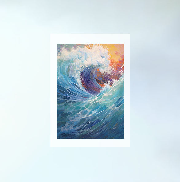 海のアートポスター原画のみ設置イメージ