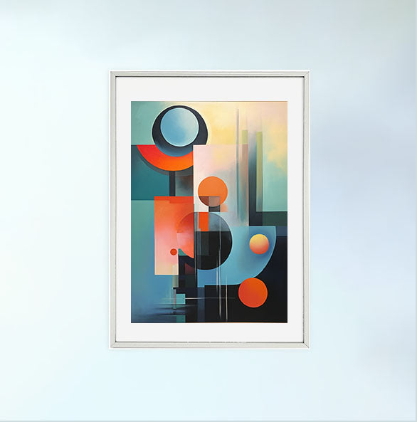 海のアートポスター銀フレームあり