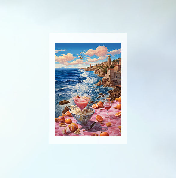 海のアートポスター原画のみ設置イメージ