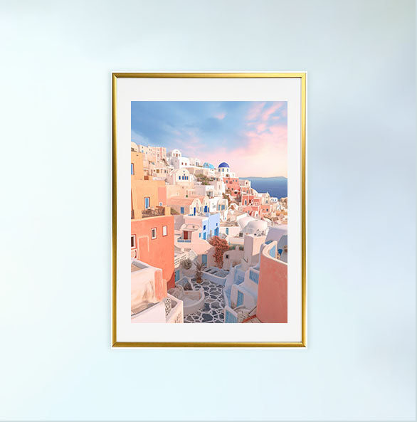 海のアートポスター金フレームあり