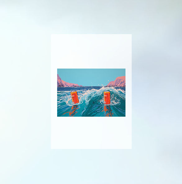 海のアートポスター原画のみ設置イメージ