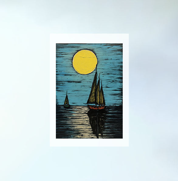 海のアートポスター原画のみ設置イメージ