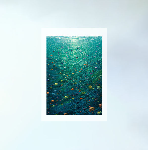 海のアートポスター原画のみ設置イメージ