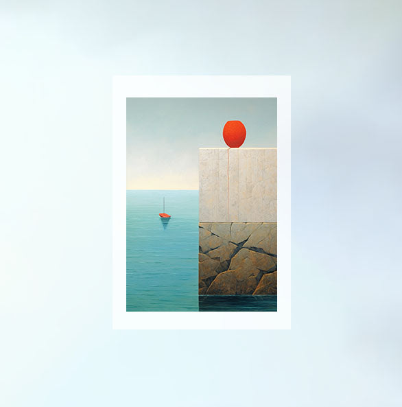 海のアートポスター原画のみ設置イメージ