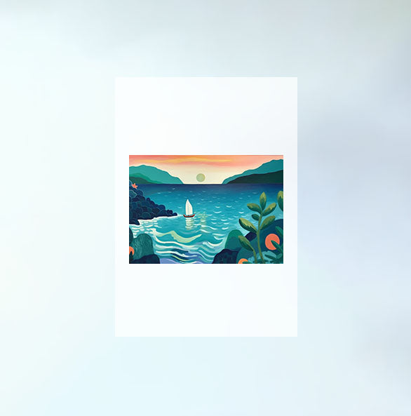 海のアートポスター原画のみ設置イメージ