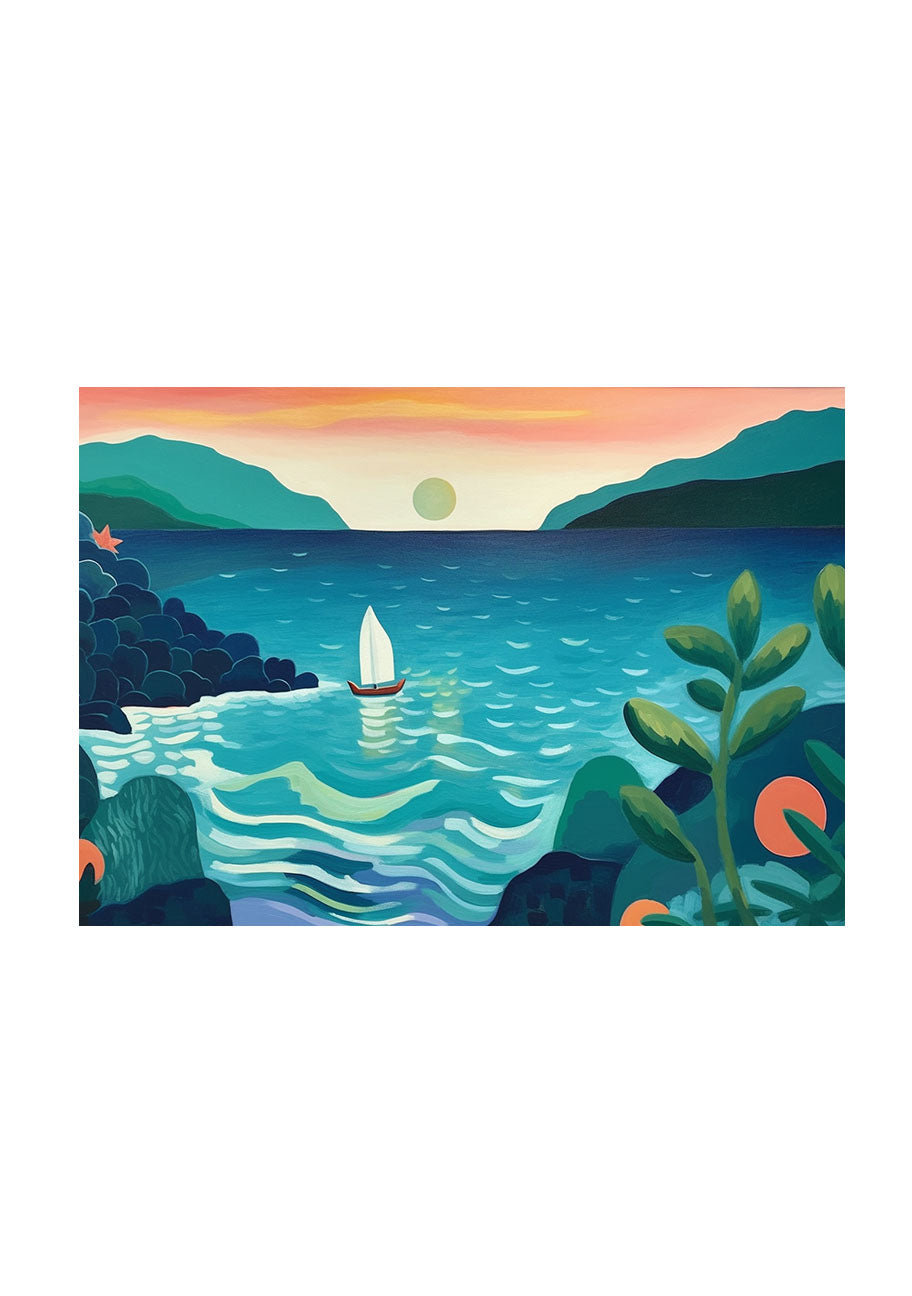 海のアートポスター原画のみ
