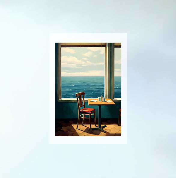 海のアートポスター原画のみ設置イメージ