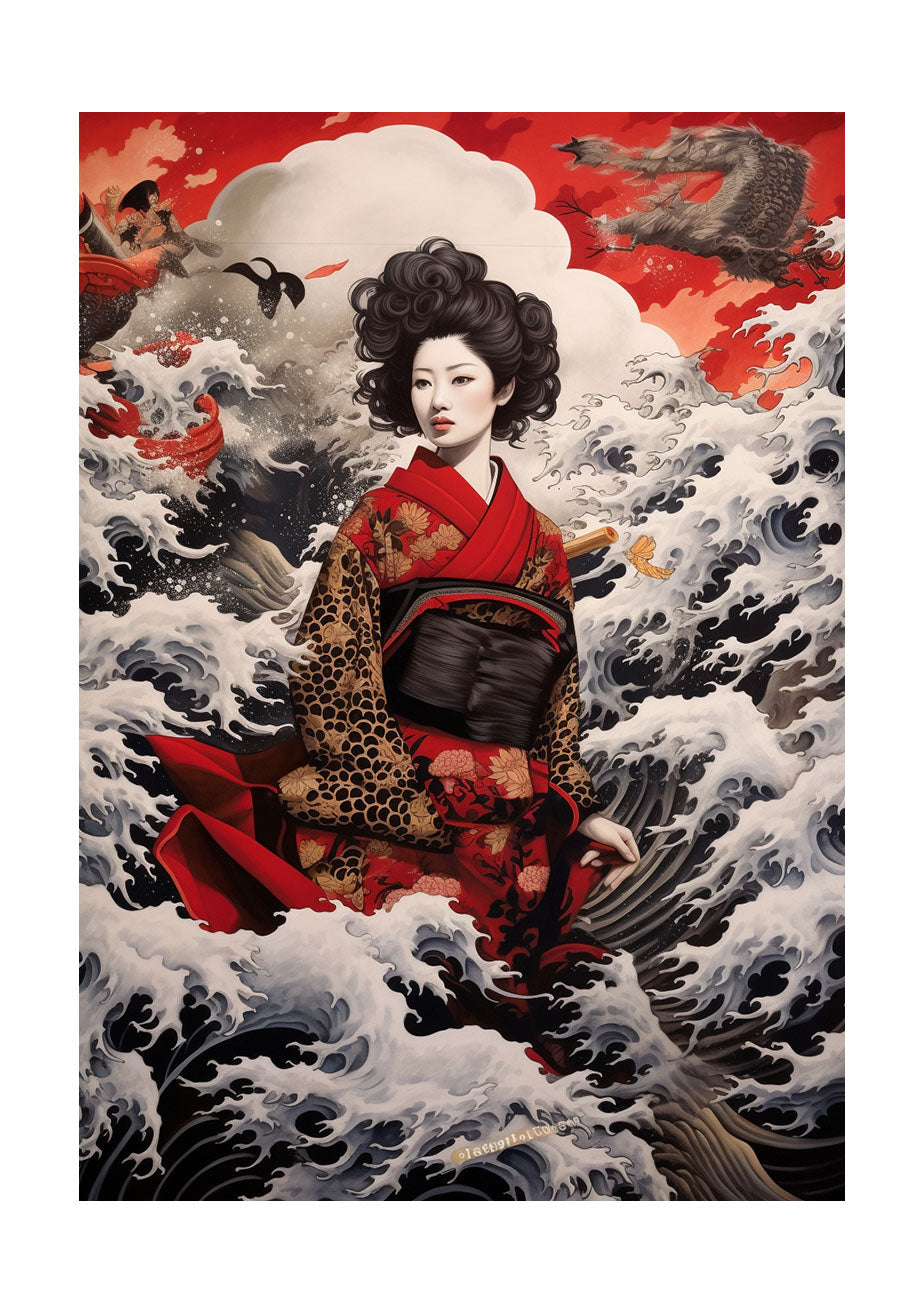 海のアートポスター原画のみ
