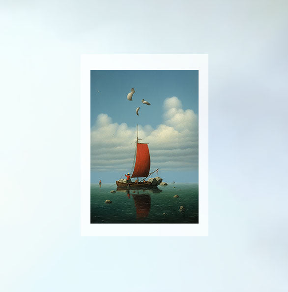 海のアートポスター原画のみ設置イメージ