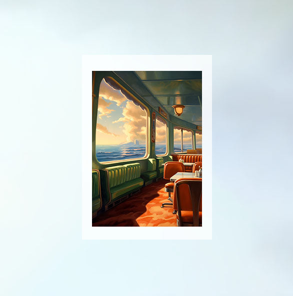 海のアートポスター原画のみ設置イメージ