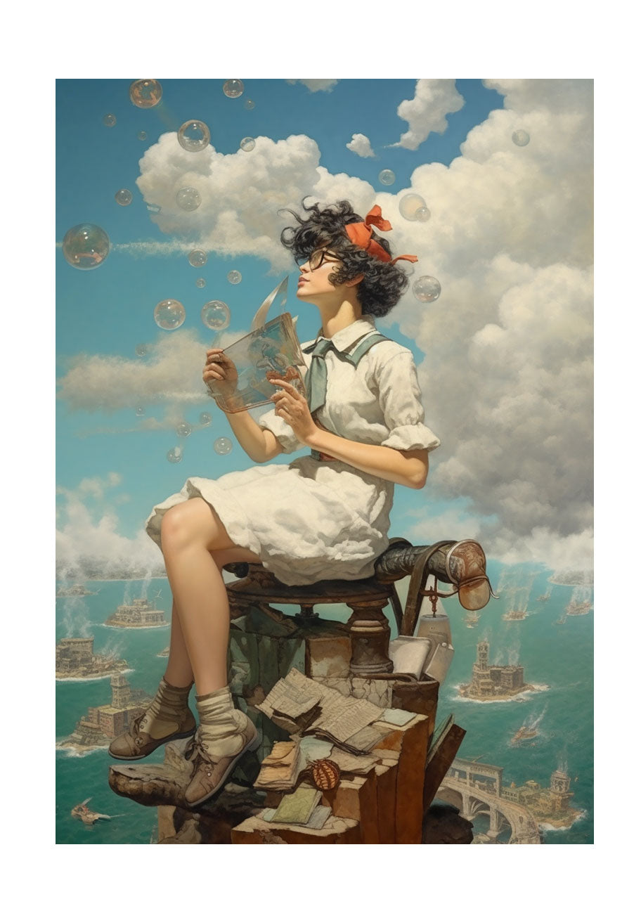 海のアートポスター原画のみ
