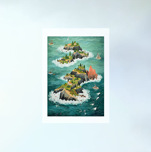 海のアートポスター原画のみ設置イメージ