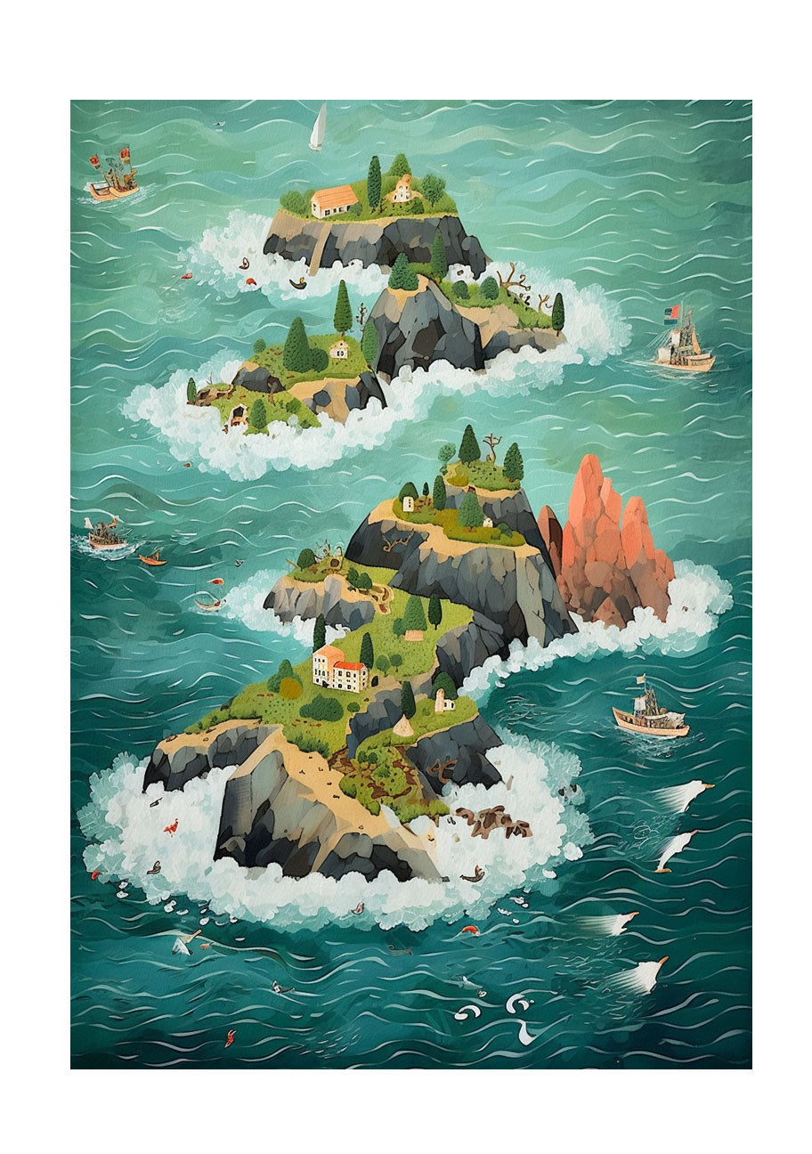 海のアートポスター原画のみ