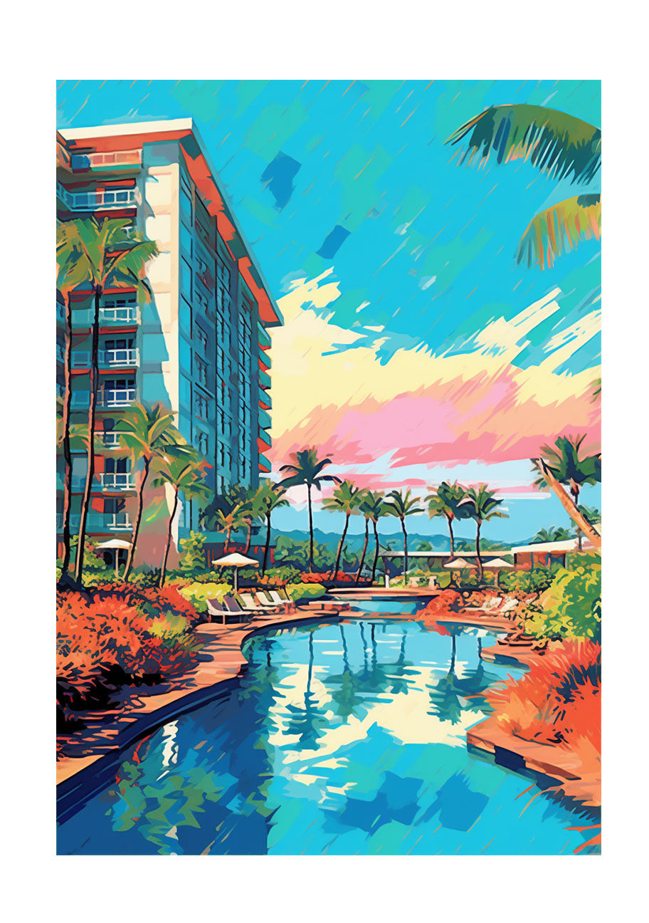 海のアートポスター原画のみ