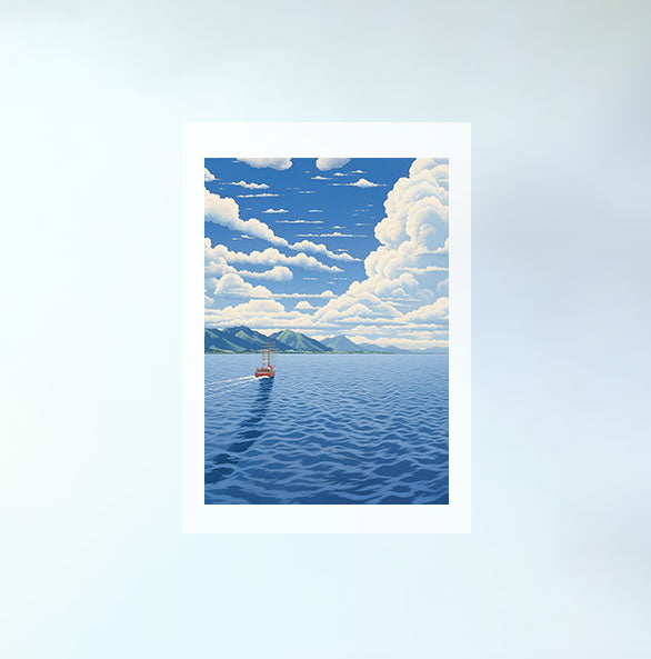 海のアートポスター原画のみ設置イメージ