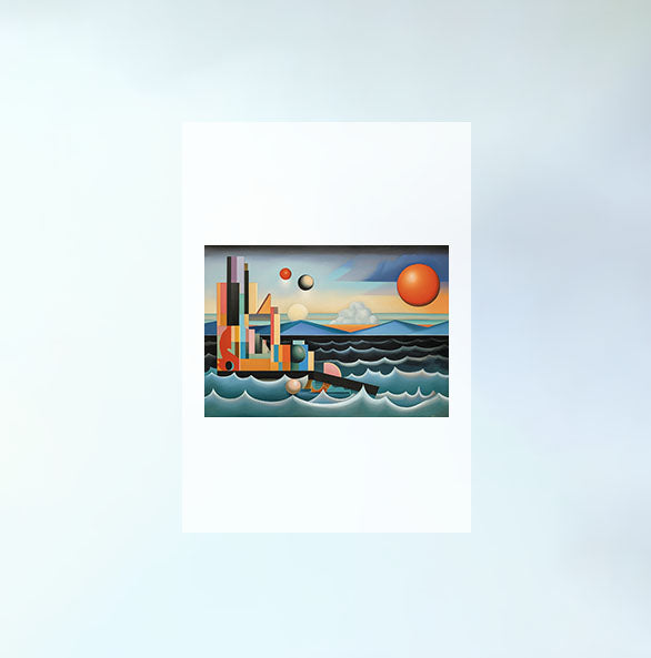 海のアートポスター原画のみ設置イメージ