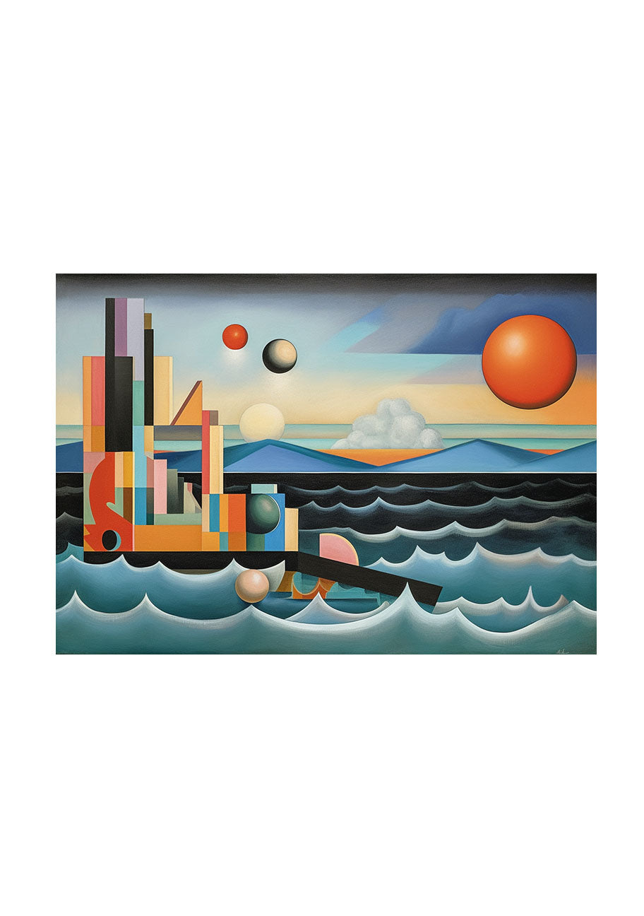 海のアートポスター原画のみ