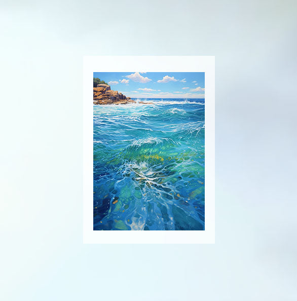 海のアートポスター原画のみ設置イメージ