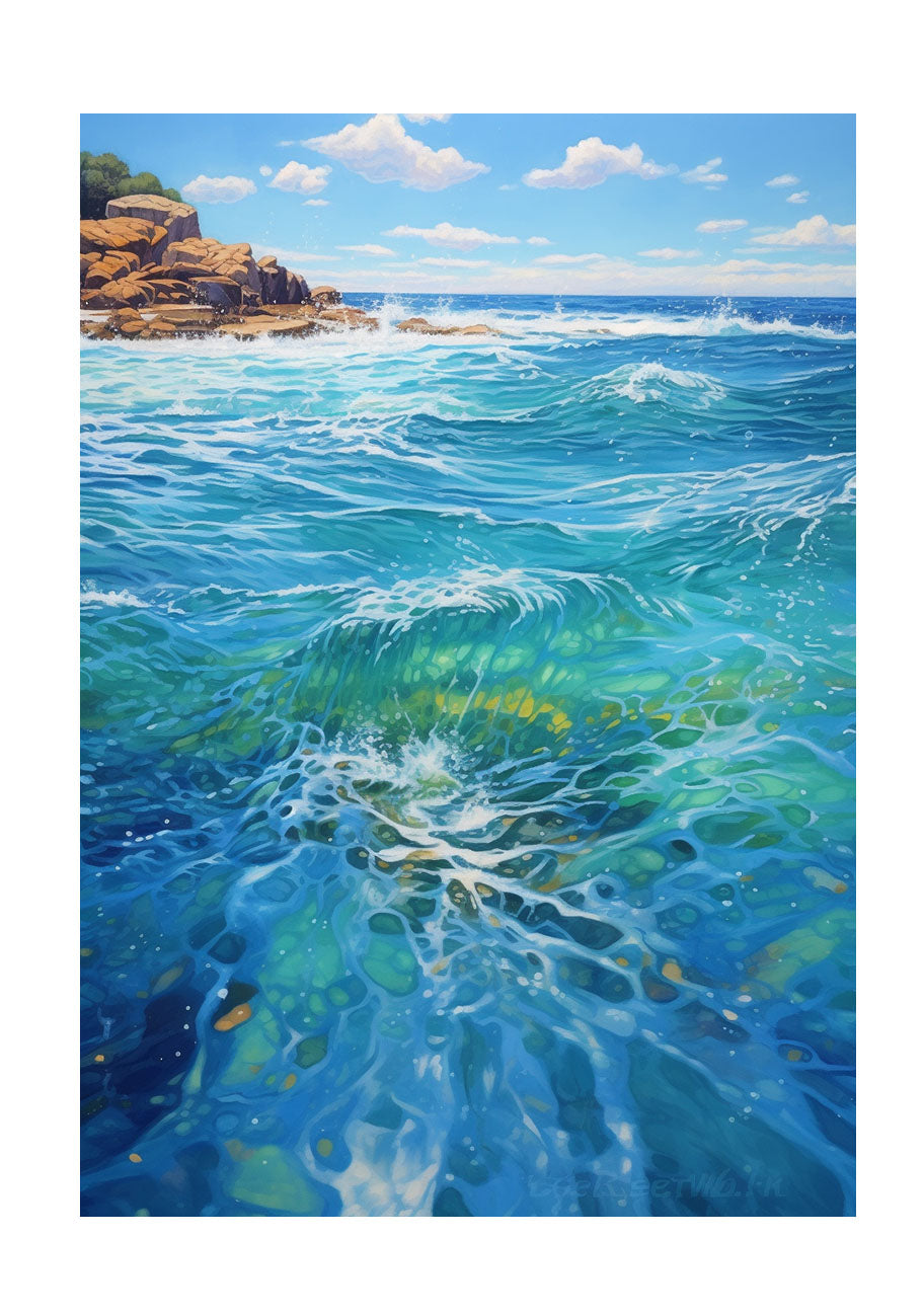 海のアートポスター原画のみ