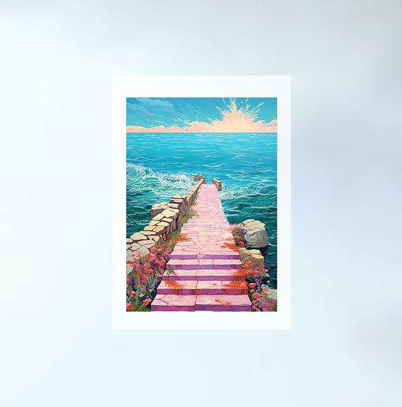 海のアートポスター原画のみ設置イメージ