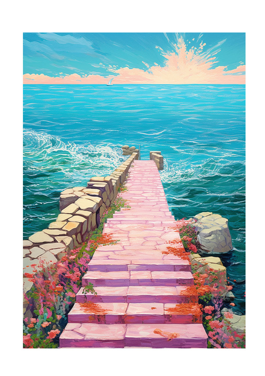 海のアートポスター原画のみ