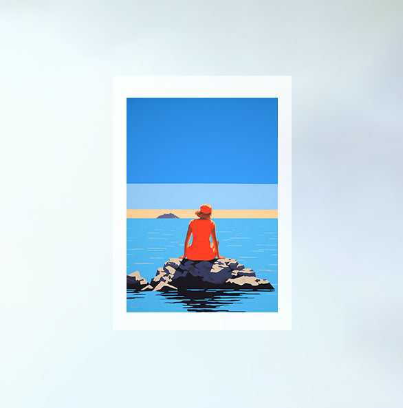 海のアートポスター原画のみ設置イメージ