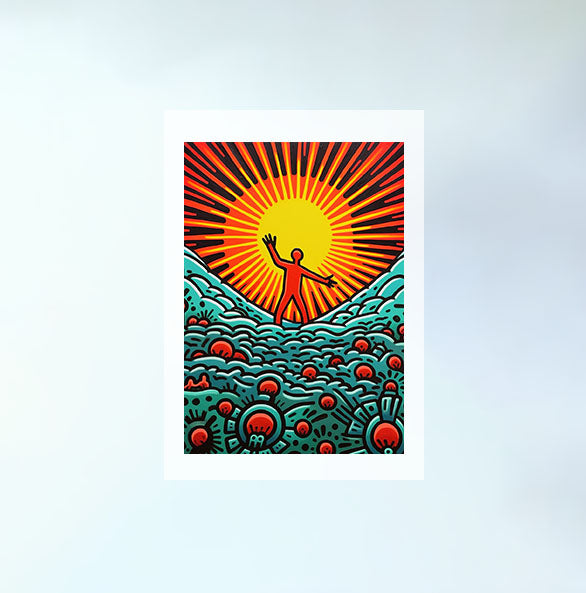 海のアートポスター原画のみ設置イメージ