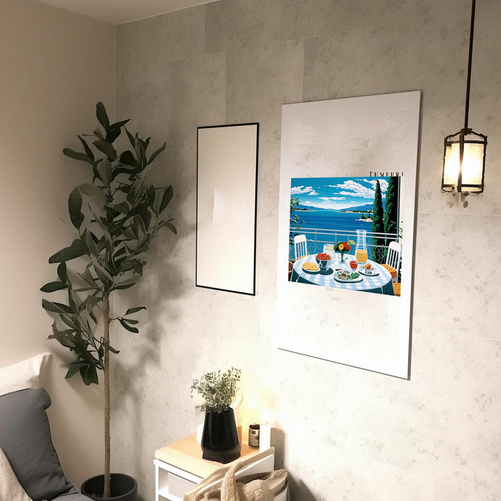 海のアートポスター廊下配置イメージ