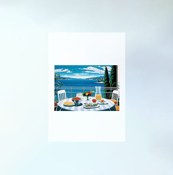 海のアートポスター原画のみ設置イメージ