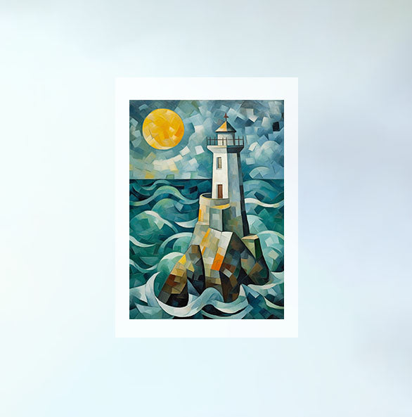 海のアートポスター原画のみ設置イメージ